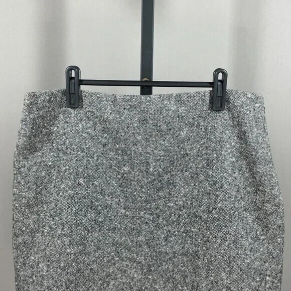 NEW Michael Kors Skirt Womens 12 gray woven designer mini classic - Picture 2 of 10